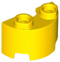 Lego (N) ~ Cylinder Half 1 x 2 x 1 ~ [Yellow]