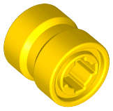 Lego (N) ~ Wheel 8mm D. x 9mm for Slicks Hole Notched for Wheels Holder Pin Reinforced Ba ~ [Yellow]