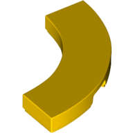 Lego (N) ~ Tile Round Corner 3 x 3 Macaroni ~ [Yellow]