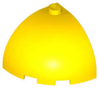 Lego (N) ~ Brick Round Corner 3 x 3 x 2 Dome Top ~ [Yellow]
