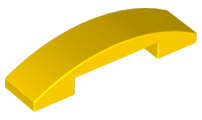 Lego (U) ~ Slope Curved 4 x 1 x 2/3 Double ~ [Yellow]