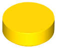 Lego (N) ~ Tile Round 1 x 1 ~ [Yellow]