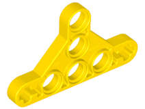 Lego (N) ~ Technic Liftarm Modified Triangle Thin 3 x 5 with Short Supports ~ [Yellow]