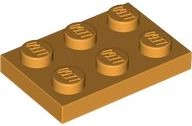 Lego (U) ~ Plate 2 x 3 ~ [Medium Orange]