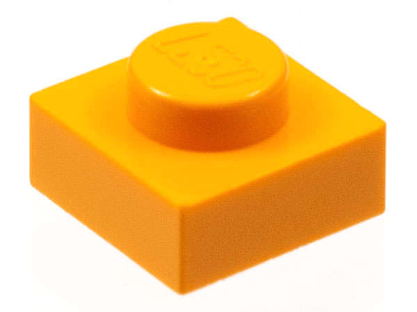 Lego (U) ~ Plate 1 x 1 ~ [Medium Orange]