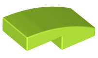 Lego (N) ~ Slope Curved 2 x 1 x 2/3 ~ [Lime]