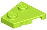 Lego (N) ~ Wedge Plate 2 x 2 Left ~ [Lime]