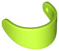 Lego (N) ~ Minifigure Visor Standard ~ [Lime]