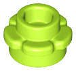 Lego (U) ~ Plate Round 1 x 1 with Flower Edge (5 Petals) ~ [Lime]