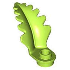Lego (N) ~ Plant Plate Round 1 x 1 with Curved Upright Leaf ~ [Lime]