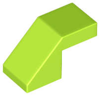 Lego (N) ~ Slope 45 2 x 1 with Cutout without Stud ~ [Lime]
