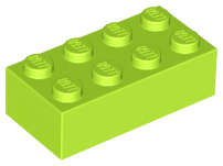 Lego (N) ~ Brick 2 x 4 ~ [Lime]