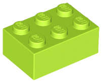 Lego (N) ~ Brick 2 x 3 ~ [Lime]