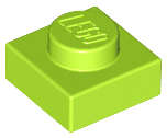 Lego (N) ~ Plate 1 x 1 ~ [Lime]