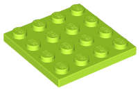 Lego (N) ~ Plate 4 x 4 ~ [Lime]
