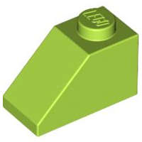 Lego (N) ~ Slope 45 2 x 1 ~ [Lime]