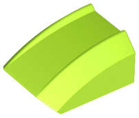 Lego (U) ~ Slope Curved 2 x 2 Lip ~ [Lime]