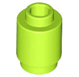 Lego (N) ~ Brick Round 1 x 1 ~ [Lime]