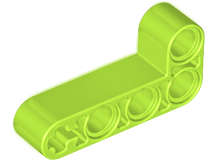Lego (N) ~ Technic Liftarm Modified Bent Thick L-Shape 2 x 4 ~ [Lime]