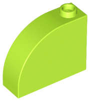 Lego (N) ~ Slope Curved 3 x 1 x 2 with Hollow Stud ~ [Lime]