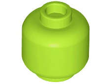 Lego (N) ~ Minifigure Head (Plain) ~ [Lime]
