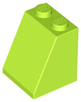 Lego (N) ~ Slope 65 2 x 2 x 2 with Bottom Tube ~ [Lime]