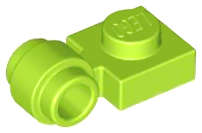 Lego (N) ~ Plate Modified 1 x 1 with Light Attachment - Thick Ring ~ [Lime]