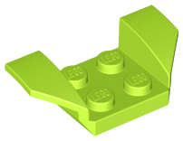 Lego (N) ~ Vehicle Mudguard 2 x 4 with Flared Wings ~ [Lime]