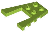 Lego (N) ~ Wedge Plate 4 x 4 ~ [Lime]