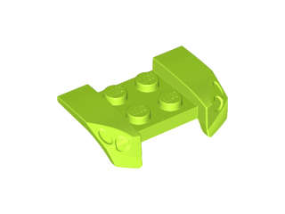 Lego (N) ~ Vehicle Mudguard 2 x 4 with Headlights Overhang ~ [Lime]