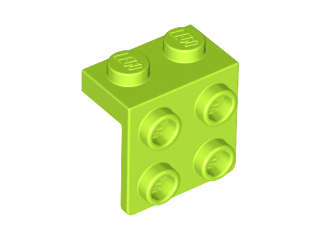 Lego (N) ~ Bracket 1 x 2 - 2 x 2 ~ [Lime]