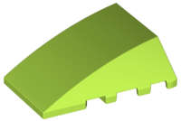 Lego (N) ~ Wedge 4 x 4 Triple Curved No Studs ~ [Lime]