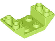 Lego (U) ~ Slope Inverted 45 4 x 2 Double with 2 x 2 Cutout ~ [Lime]