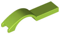 Lego (U) ~ Vehicle Mudguard 1 x 4 1/2 ~ [Lime]