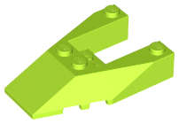 Lego (N) ~ Wedge 6 x 4 Cutout with Stud Notches ~ [Lime]