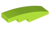 Lego (U) ~ Slope Curved 4 x 1 ~ [Lime]