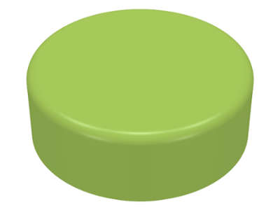 Lego (N) ~ Tile Round 1 x 1 ~ [Lime]