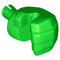 Lego (N) ~ Hand Giant Left ~ [Bright Green]