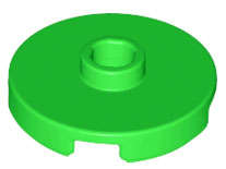 Lego (N) ~ Tile Round 2 x 2 with Open Stud ~ [Bright Green]