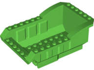 Lego (U) ~ Vehicle Tipper Bed 12 x 8 x 5 with Fixed (Same Color) Hinge Plate (1892 ~ [Bright Green]
