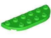 Lego (N) ~ Plate Round Corner 2 x 6 Double ~ [Bright Green]