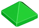 Lego (N) ~ Slope 45 1 x 1 x 2/3 Quadruple Convex Pyramid ~ [Bright Green]