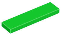 Lego (N) ~ Tile 1 x 4 ~ [Bright Green]