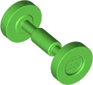 Lego (N) ~ Wheel Skateboard / Trolley ~ [Bright Green]