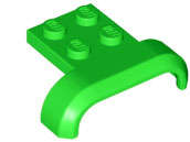 Lego (N) ~ Vehicle Mudguard 4 x 3 x 1 with Arch Curved ~ [Bright Green]
