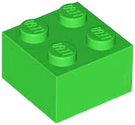 Lego (N) ~ Brick 2 x 2 ~ [Bright Green]