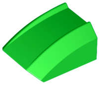Lego (N) ~ Slope Curved 2 x 2 Lip ~ [Bright Green]