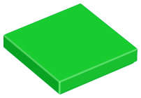 Lego (N) ~ Tile 2 x 2 ~ [Bright Green]