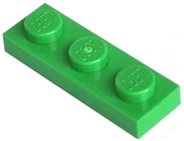 Lego (N) ~ Plate 1 x 3 ~ [Bright Green]