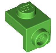 Lego (N) ~ Bracket 1 x 1 - 1 x 1 ~ [Bright Green]